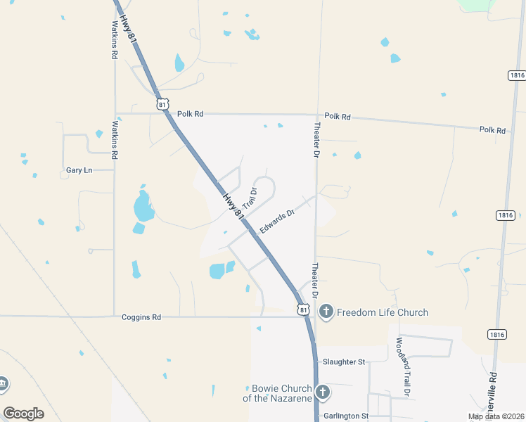 map of restaurants, bars, coffee shops, grocery stores, and more near 180 Trail Drive in Bowie