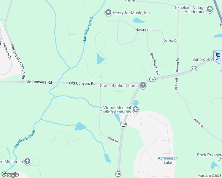 map of restaurants, bars, coffee shops, grocery stores, and more near 225 Timber Lane in Stockbridge