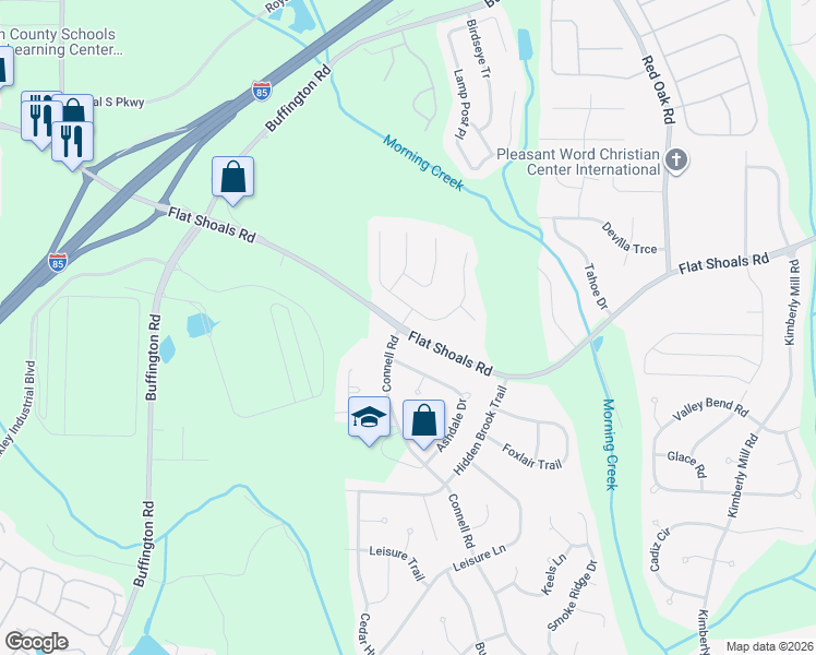 map of restaurants, bars, coffee shops, grocery stores, and more near in South Fulton