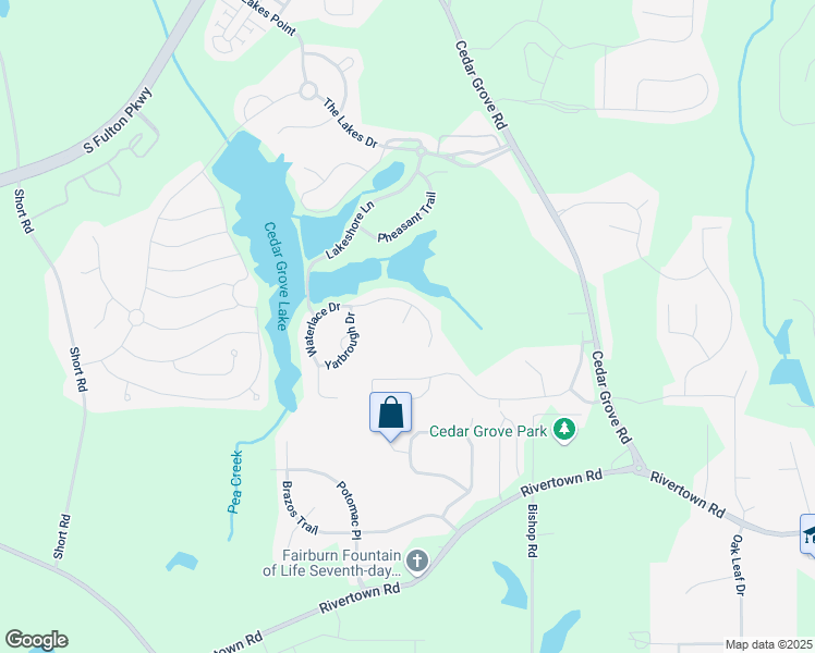 map of restaurants, bars, coffee shops, grocery stores, and more near 710 Trumpeter Court in Fairburn
