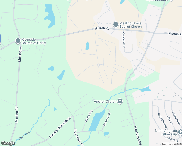 map of restaurants, bars, coffee shops, grocery stores, and more near 806 West Five Notch Road in North Augusta