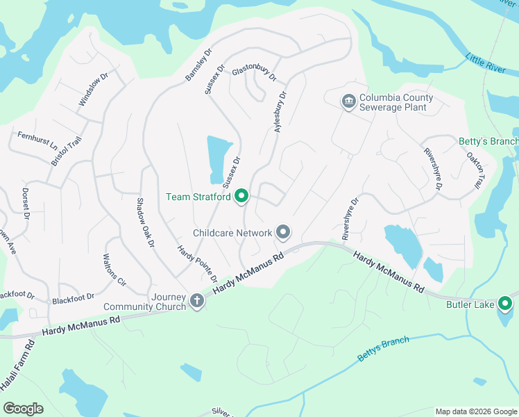 map of restaurants, bars, coffee shops, grocery stores, and more near 1359 Montrose Place in Evans