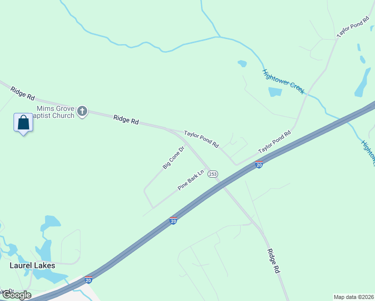 map of restaurants, bars, coffee shops, grocery stores, and more near 198 Big Cone Drive in North Augusta