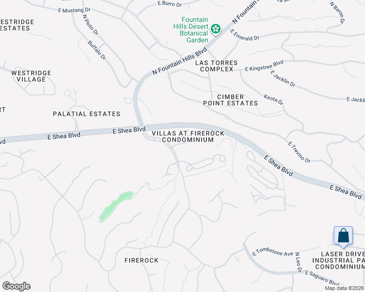map of restaurants, bars, coffee shops, grocery stores, and more near 15929 East Villas Drive in Fountain Hills