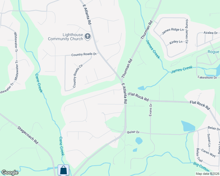 map of restaurants, bars, coffee shops, grocery stores, and more near 30 Carriage Circle in Stockbridge