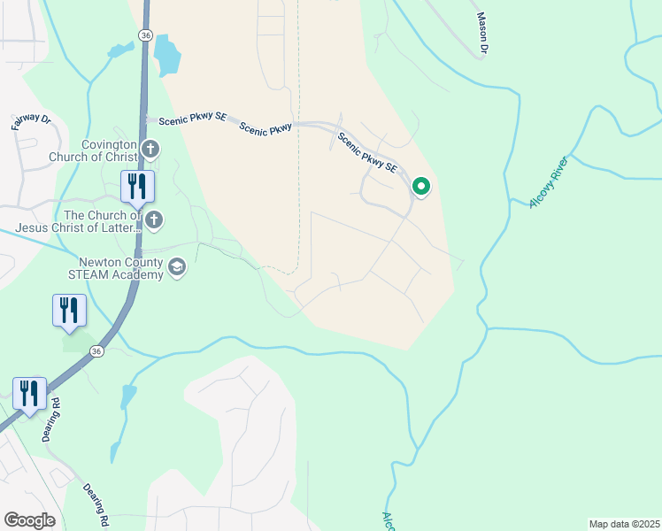 map of restaurants, bars, coffee shops, grocery stores, and more near 13958 Conrad Court in Covington