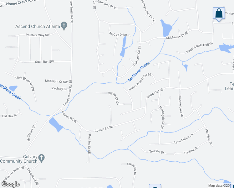 map of restaurants, bars, coffee shops, grocery stores, and more near 426 Willow Court Southeast in Conyers