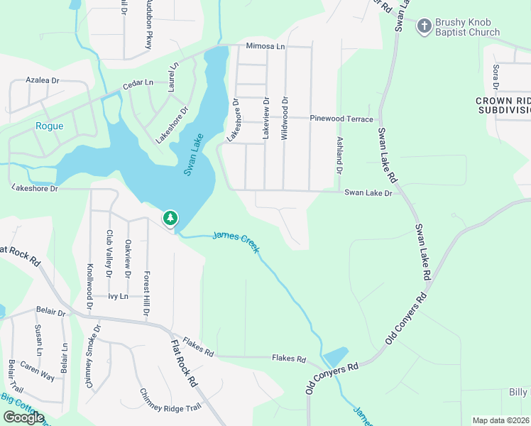 map of restaurants, bars, coffee shops, grocery stores, and more near 120 Drake Way in Stockbridge