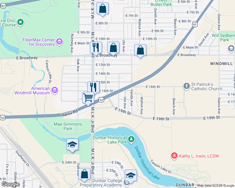 map of restaurants, bars, coffee shops, grocery stores, and more near 1944-1998 Idalou Road in Lubbock