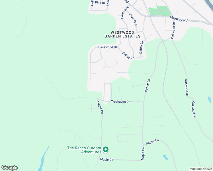 map of restaurants, bars, coffee shops, grocery stores, and more near 3318 Wentwood Circle in Adamsville