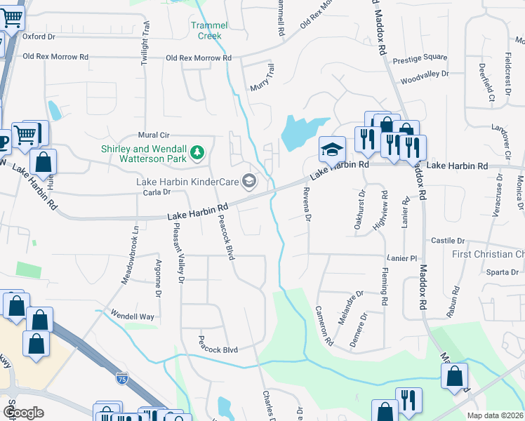 map of restaurants, bars, coffee shops, grocery stores, and more near 2063 Heritage Place in Morrow