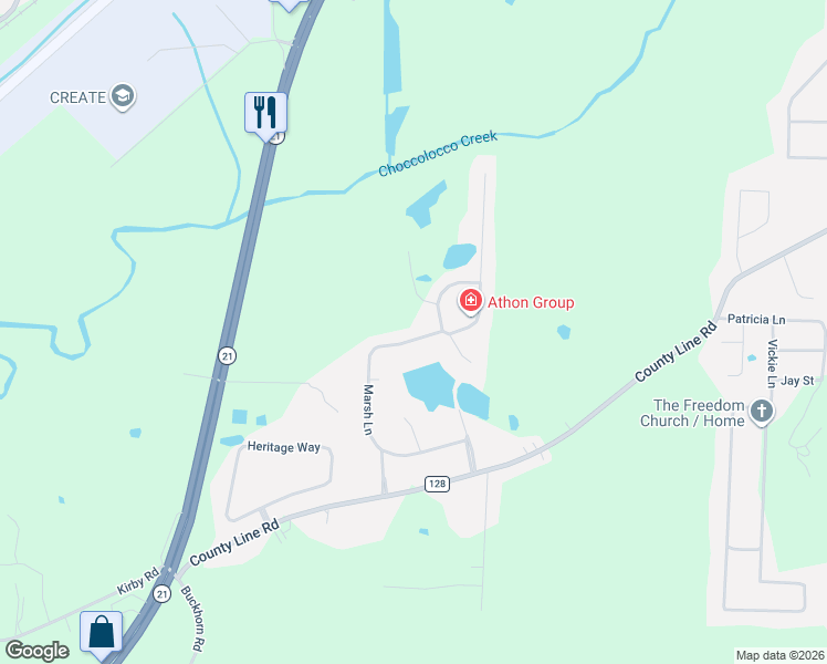 map of restaurants, bars, coffee shops, grocery stores, and more near 277 Marsh Lane in Oxford