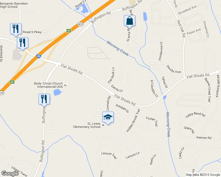 map of restaurants, bars, coffee shops, grocery stores, and more near in South Fulton