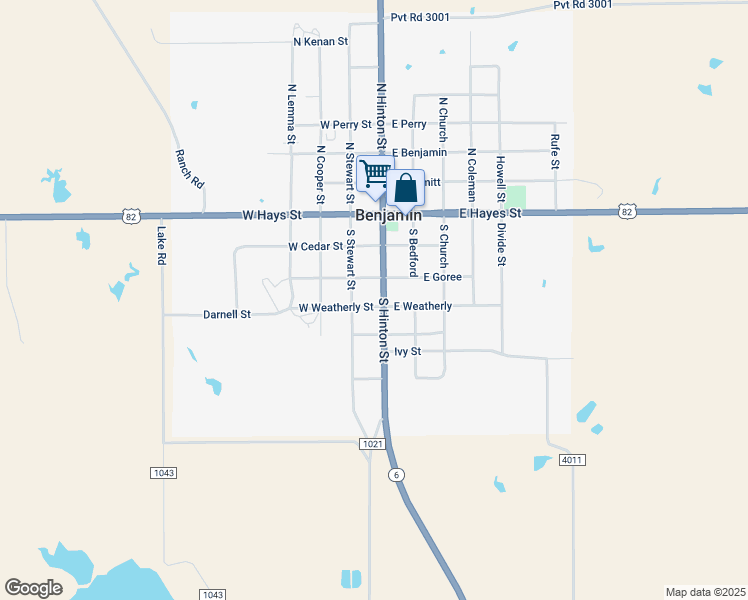 map of restaurants, bars, coffee shops, grocery stores, and more near 306 South Hinton Street in Benjamin