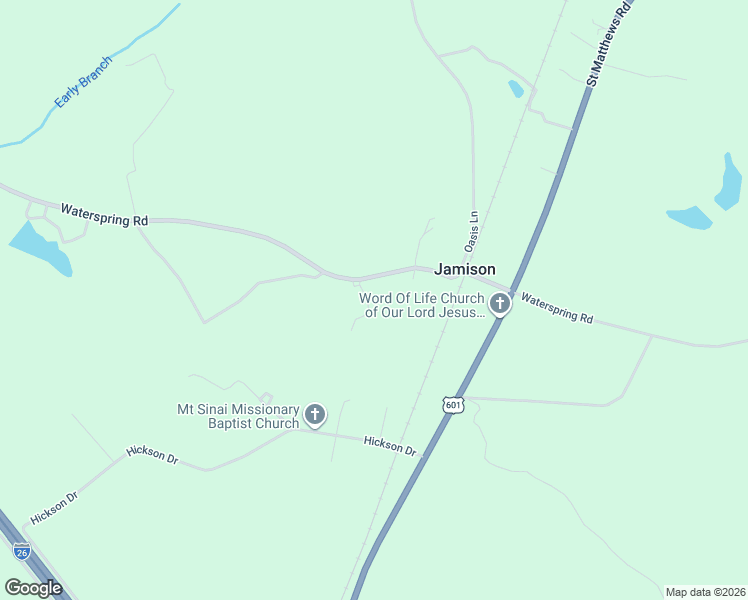 map of restaurants, bars, coffee shops, grocery stores, and more near 757 Waterspring Road in Orangeburg