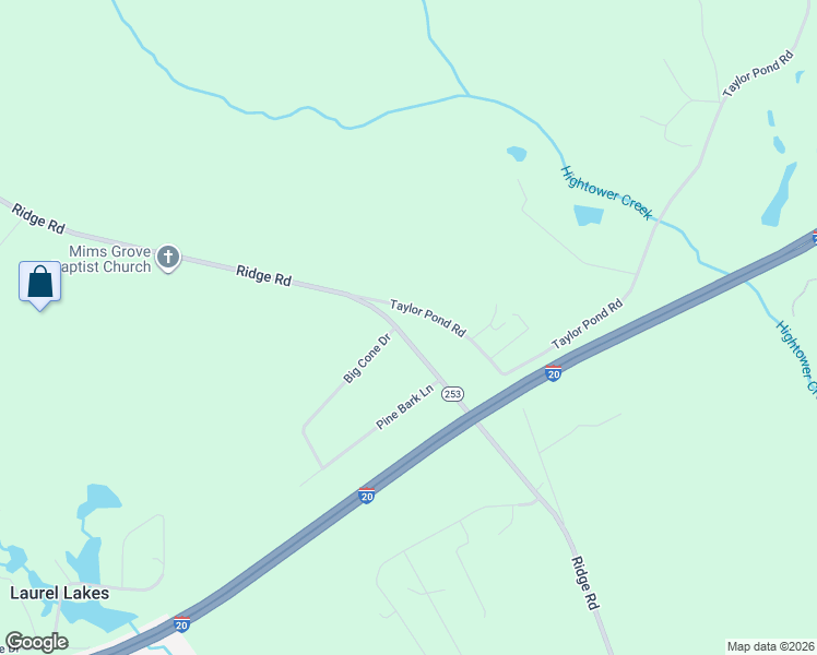 map of restaurants, bars, coffee shops, grocery stores, and more near 198 Big Cone Drive in North Augusta