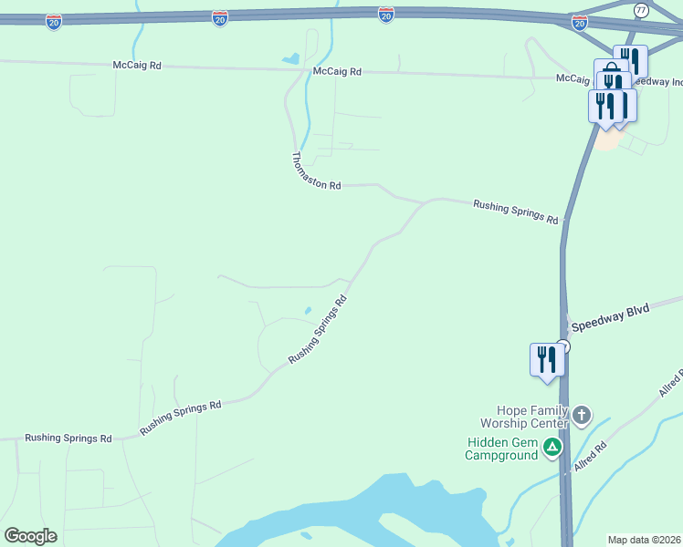 map of restaurants, bars, coffee shops, grocery stores, and more near 688 Rushing Springs Road in Lincoln
