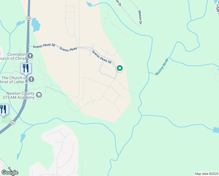 map of restaurants, bars, coffee shops, grocery stores, and more near 13579 Whitman Lane in Covington