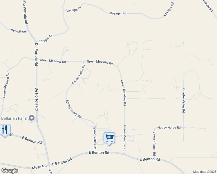 map of restaurants, bars, coffee shops, grocery stores, and more near 39911 Green Meadow Road in Temecula