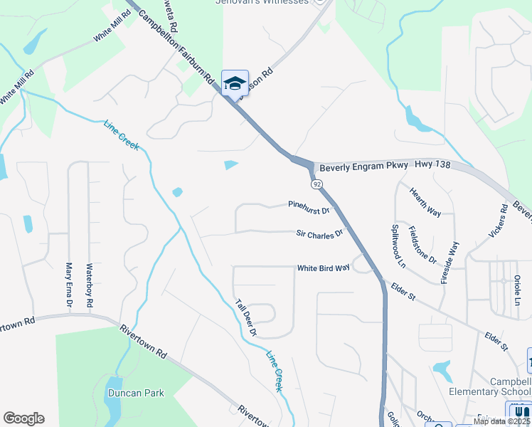 map of restaurants, bars, coffee shops, grocery stores, and more near 730 Pinehurst Drive in Fairburn