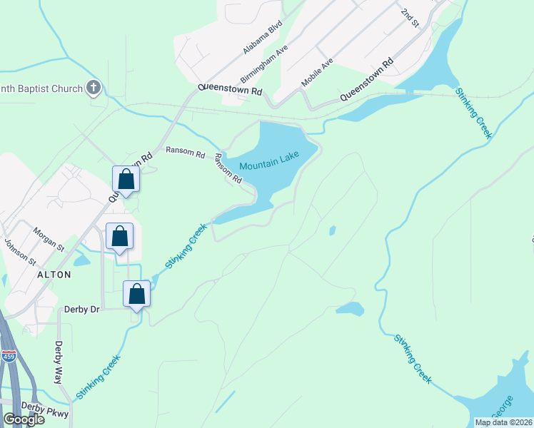 map of restaurants, bars, coffee shops, grocery stores, and more near 6385 Ransom Road in Birmingham