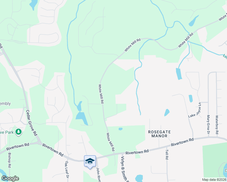 map of restaurants, bars, coffee shops, grocery stores, and more near 6420 White Mill Road in Fairburn