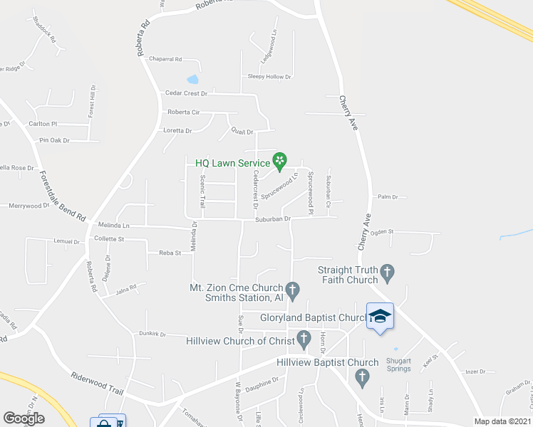map of restaurants, bars, coffee shops, grocery stores, and more near 716 Suburban Drive in Birmingham
