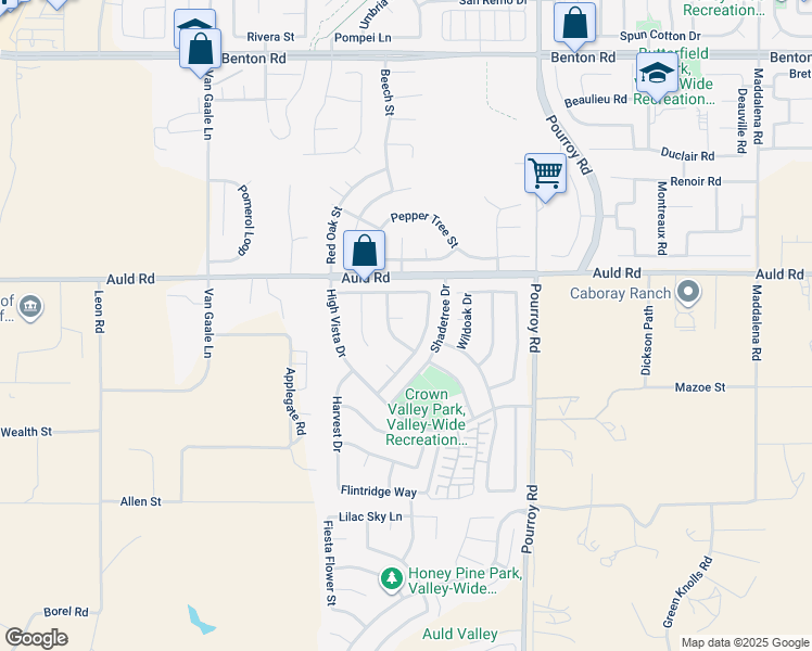 map of restaurants, bars, coffee shops, grocery stores, and more near 31689 Rose Hill Circle in Murrieta
