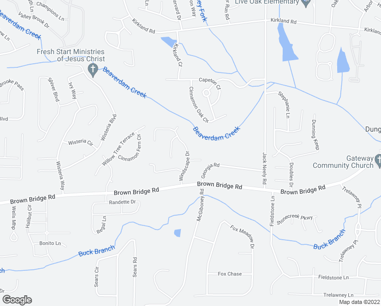 map of restaurants, bars, coffee shops, grocery stores, and more near 80 Windscape Drive in Covington