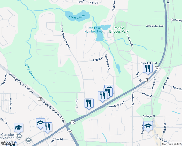 map of restaurants, bars, coffee shops, grocery stores, and more near 7526 Deer Creek Drive in Union City