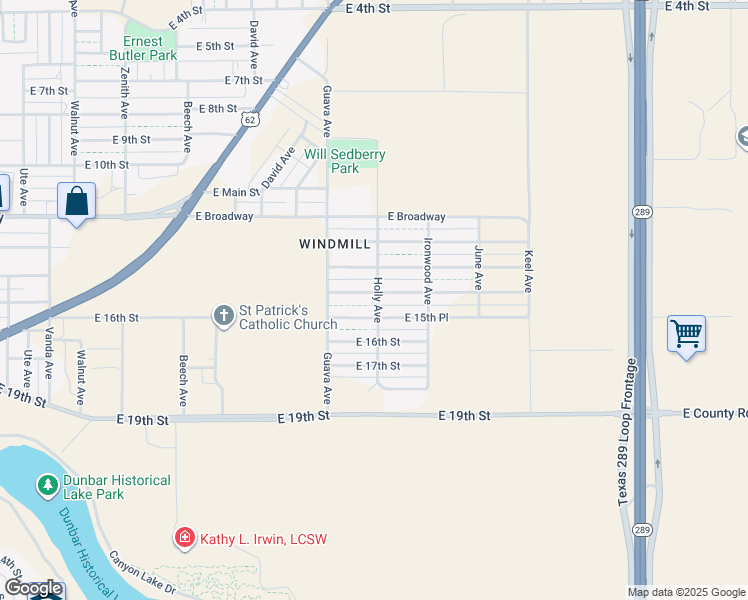 map of restaurants, bars, coffee shops, grocery stores, and more near 1500-1548 Holly Avenue in Lubbock