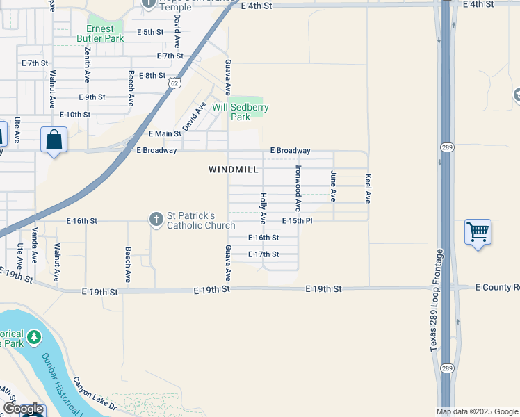 map of restaurants, bars, coffee shops, grocery stores, and more near 1500-1548 Holly Avenue in Lubbock