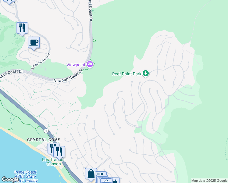 map of restaurants, bars, coffee shops, grocery stores, and more near 7 Clear Water in Newport Beach