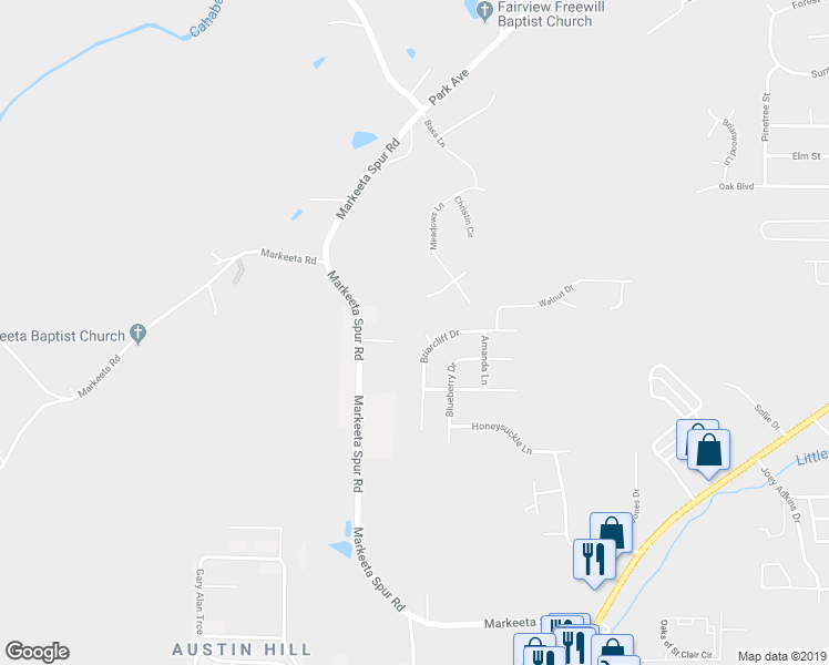 map of restaurants, bars, coffee shops, grocery stores, and more near 965 Briarcliff Drive in Leeds