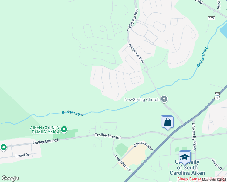 map of restaurants, bars, coffee shops, grocery stores, and more near 583 Burnaby Court in Aiken