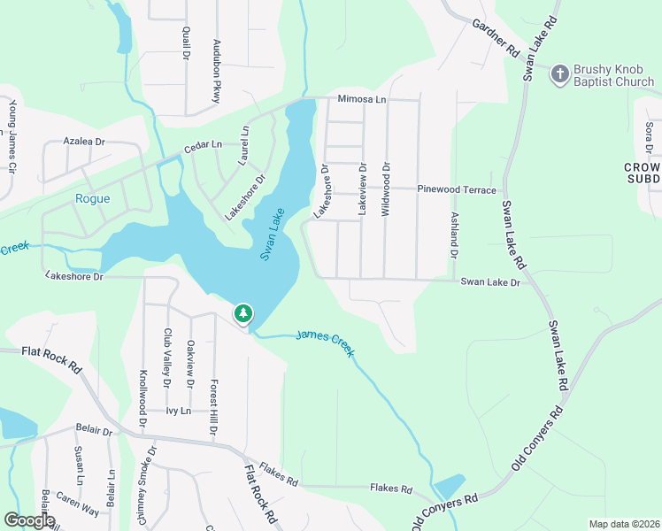 map of restaurants, bars, coffee shops, grocery stores, and more near 100 Greenwood Drive in Stockbridge