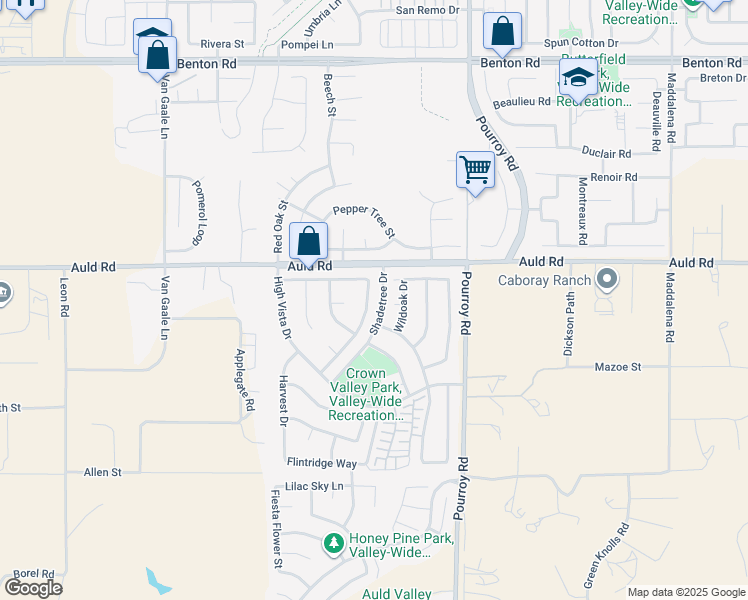 map of restaurants, bars, coffee shops, grocery stores, and more near 37068 Edgemont Drive in Murrieta