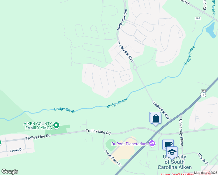 map of restaurants, bars, coffee shops, grocery stores, and more near Burnaby Court in Aiken
