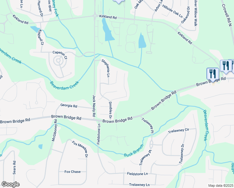map of restaurants, bars, coffee shops, grocery stores, and more near 70 Westover Place in Covington