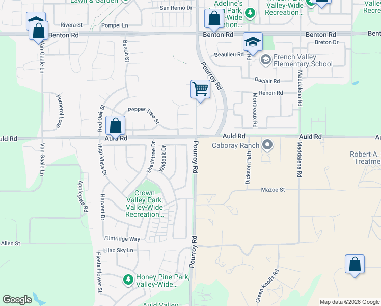 map of restaurants, bars, coffee shops, grocery stores, and more near 37052 Whispering Hills Drive in Murrieta