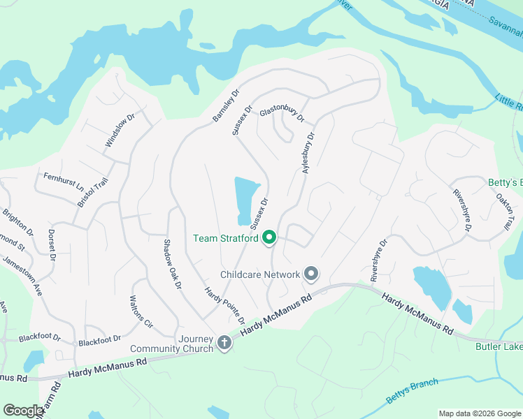 map of restaurants, bars, coffee shops, grocery stores, and more near 5062 Sussex Drive in Evans