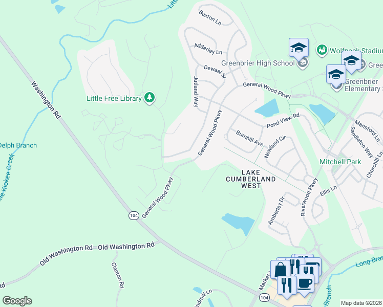 map of restaurants, bars, coffee shops, grocery stores, and more near 4152 Dewaal Street in Evans