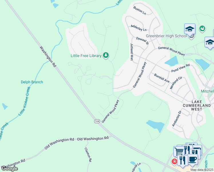 map of restaurants, bars, coffee shops, grocery stores, and more near 5612 Chesterfield St in Evans
