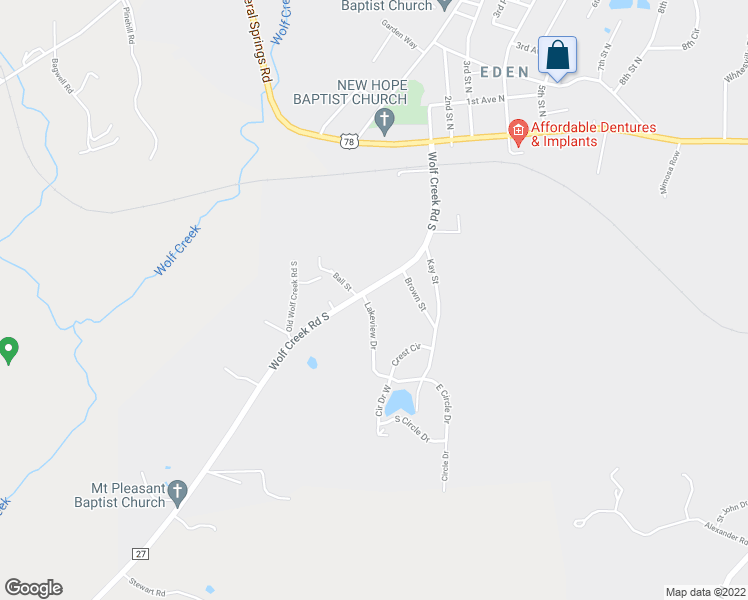 map of restaurants, bars, coffee shops, grocery stores, and more near 100 Lakeview Drive in Pell City