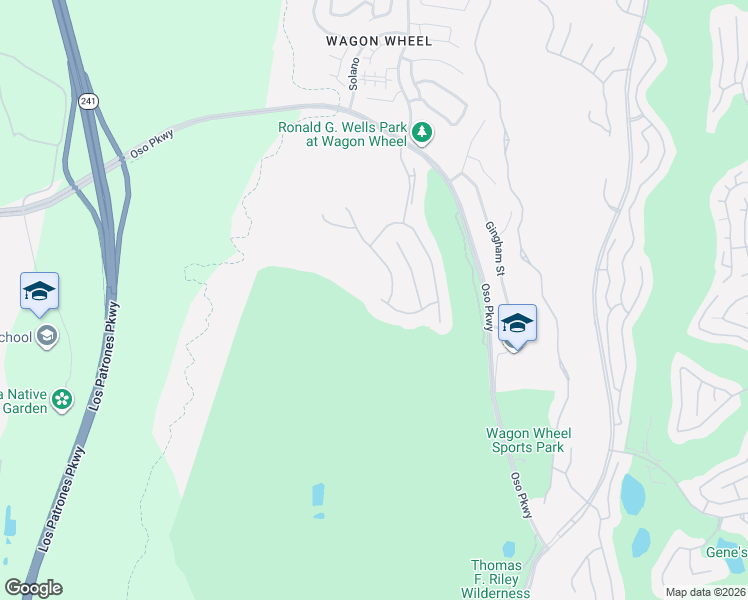map of restaurants, bars, coffee shops, grocery stores, and more near 2 Swallows Lane in Trabuco Canyon