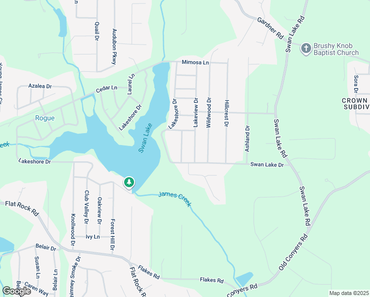 map of restaurants, bars, coffee shops, grocery stores, and more near 113 Greenwood Drive in Stockbridge