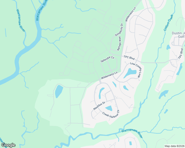 map of restaurants, bars, coffee shops, grocery stores, and more near 257 Splendor Circle in Murrells Inlet