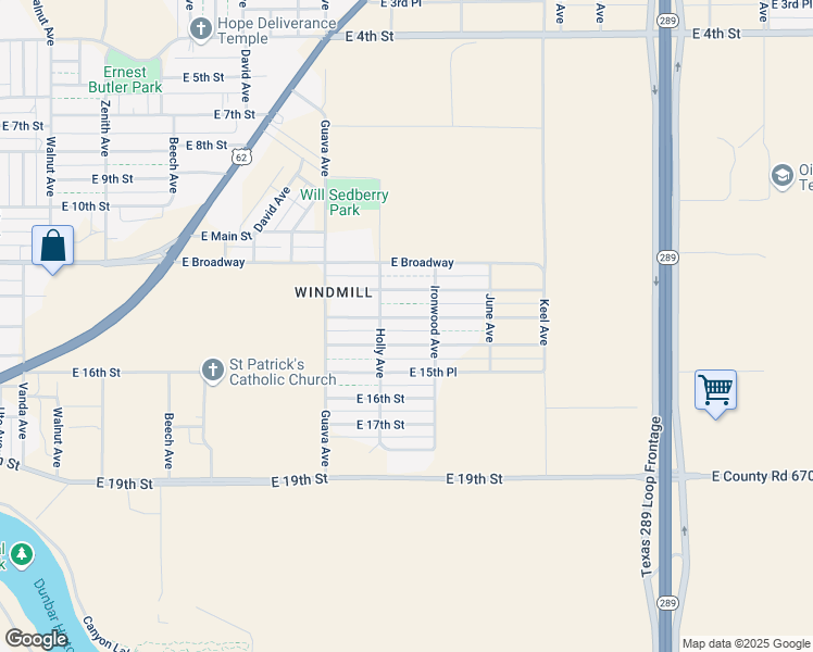 map of restaurants, bars, coffee shops, grocery stores, and more near 3413 East 14th Street in Lubbock