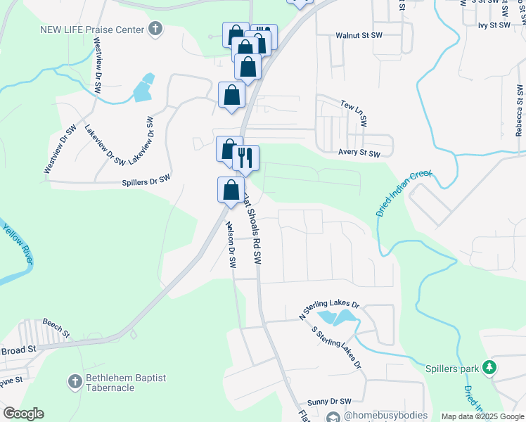 map of restaurants, bars, coffee shops, grocery stores, and more near 7520 Saffron Avenue in Covington
