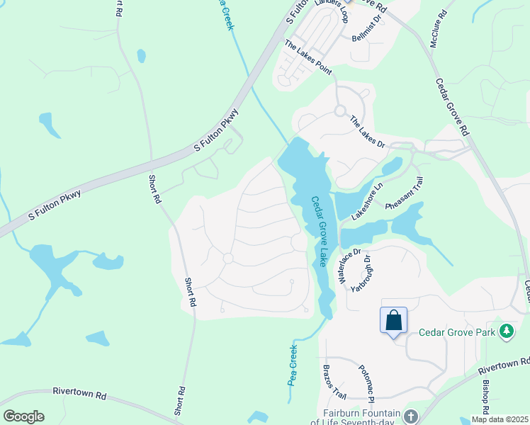 map of restaurants, bars, coffee shops, grocery stores, and more near 7952 Applemist Drive in Fairburn